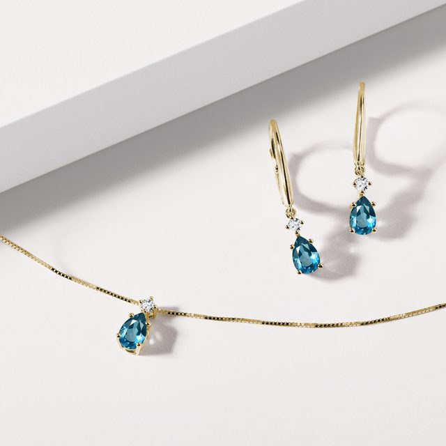 TOPAS OHRRINGE IN GELBGOLD - OHRRINGE TOPAS - 