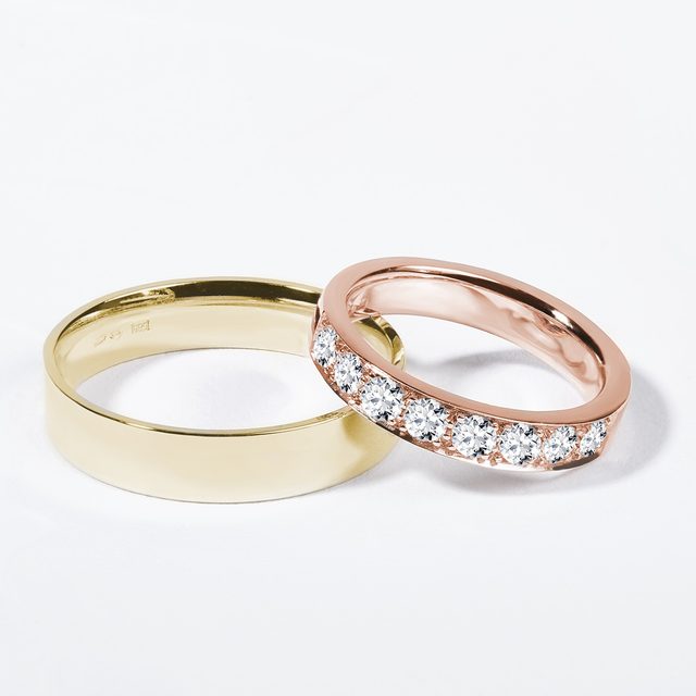 BAGUE CLASSIQUE EN OR POUR HOMME - ALLIANCES DE MARIAGE HOMMES - 