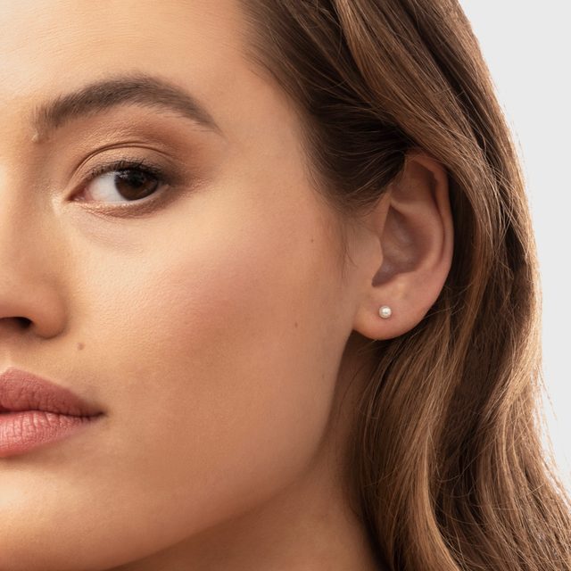 PERLENOHRRING AUS 14 KT GELBGOLD - PERLEN OHRRINGE - 