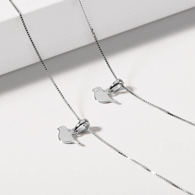 VOGELANHÄNGER AUS WEISSGOLD - ANHÄNGER - 