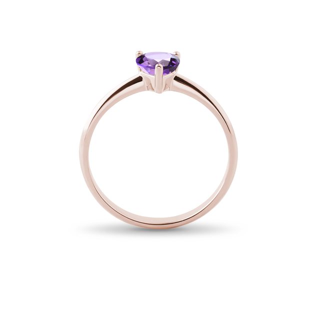 HERZRING MIT AMETHYST - RINGE AMETHYST - 