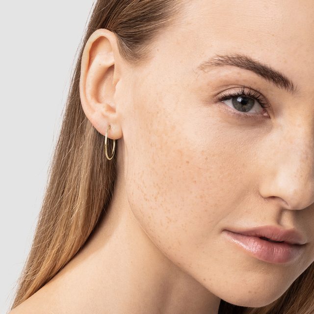 2CM ZLATÉ NÁUŠNICE - KRUHY - NÁUŠNICE ŽLTÉ ZLATO - 