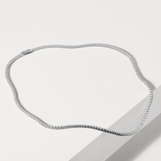 TENNISKETTE MIT LABORDIAMANTEN IN WEISSGOLD - KETTEN MIT DIAMANTEN - 