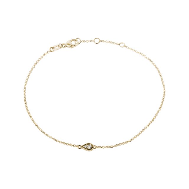 KINDERARMBAND MIT EINEM TROPFEN AUS GELBGOLD - KINDER ARMBÄNDER - 
