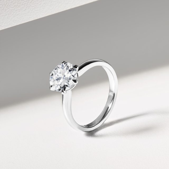 LUX LAB GROWN DIAMOND RING IN WHITE GOLD - RINGS WITH LAB-GROWN DIAMONDS - 