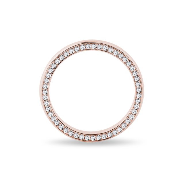 WOMEN'S DIAMOND SIDE CHANNEL WEDDING BAND IN ROSE GOLD - WOMEN'S WEDDING RINGS - 