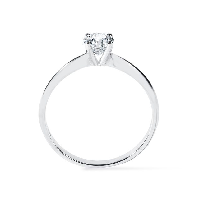 BAGUE EN OR BLANC AVEC DIAMANT DE SYNTHÈSE - BAGUES AVEC DIAMANTS DE SYNTHÈSE - 