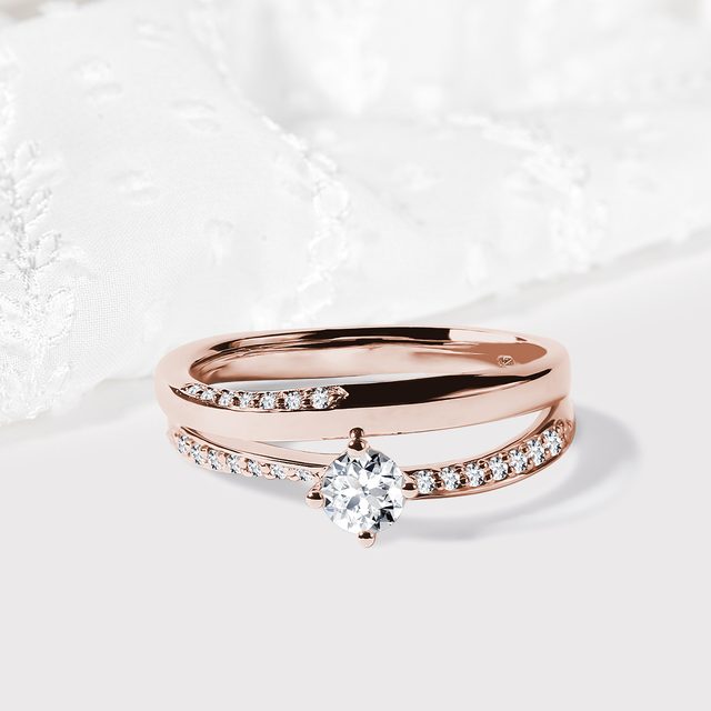 VERLOBUNGS- UND EHERING IN ROSÉGOLD - TRAURING- UND VERLOBUNGSSETS - 