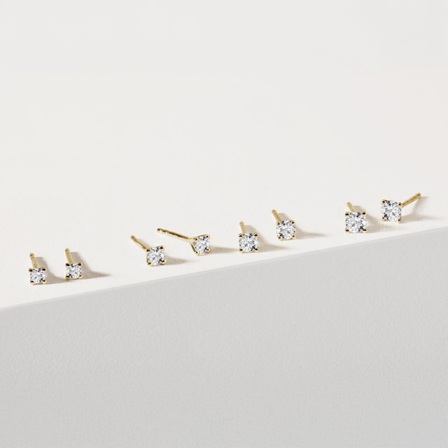 PUCES D'OREILLES DIAMANTS - PUCES D'OREILLES EN DIAMANT - 