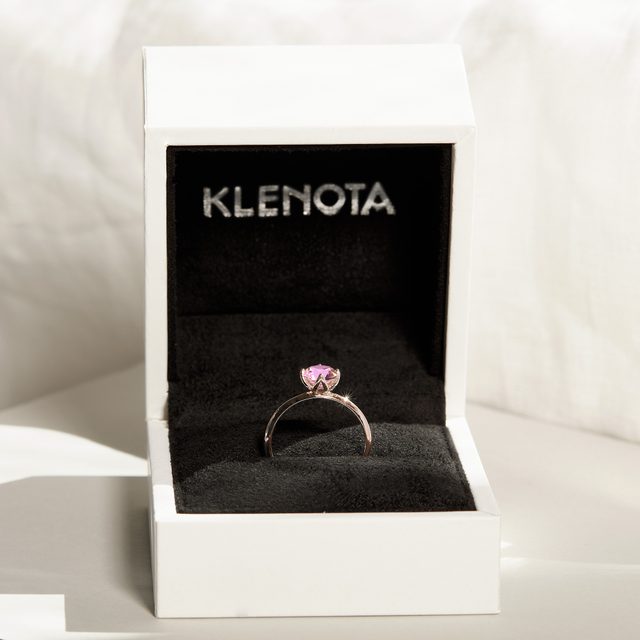 ROSE GOLD 1CT PINK DIAMOND ENGAGEMENT RING - RINGS WITH LAB-GROWN DIAMONDS - 