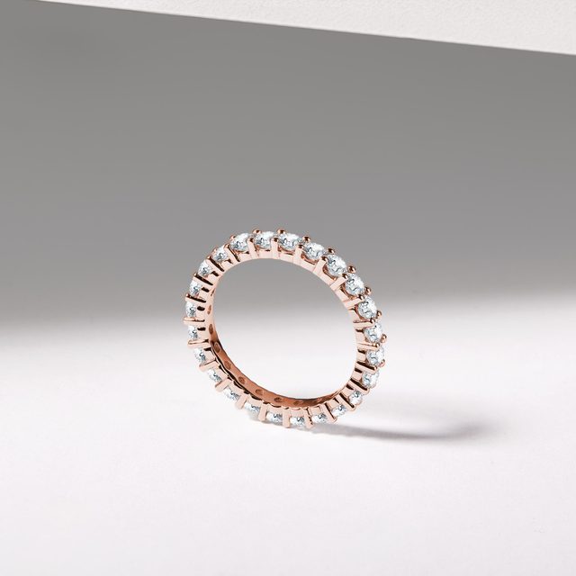 ETERNITY BRILLANTRING AUS ROSÉGOLD - TRAURINGE FÜR DAMEN - 