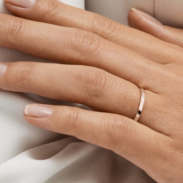 MINIMALISTISCHES EHERINGSET AUS ROSEGOLD FÜR SIE UND IHN - ROSÉGOLDENE TRAURINGE IM SET - 