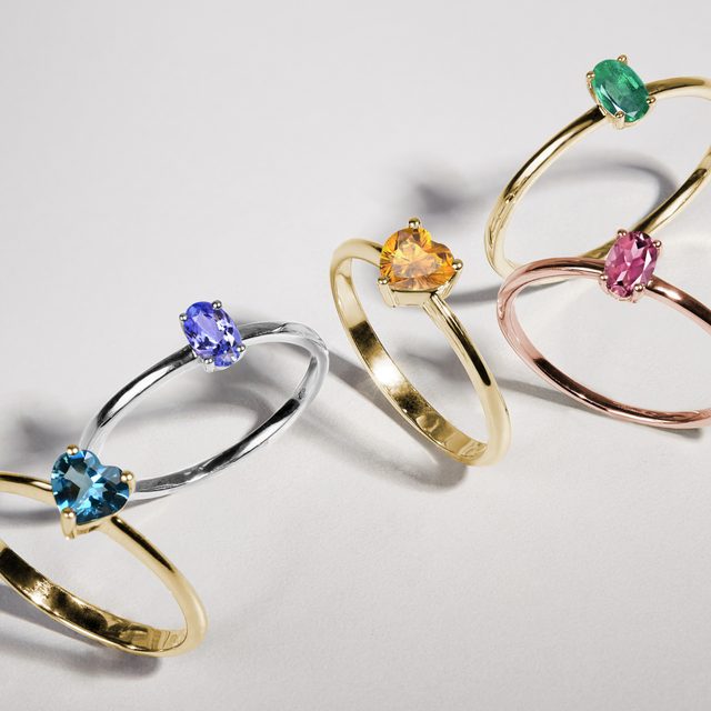 MINIMALISTISCHER RING MIT TANSANIT - RINGE TANSANIT - 