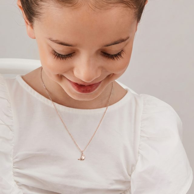 VOGELANHÄNGER AUS ROSÉGOLD MIT DIAMANT - ANHÄNGER - 