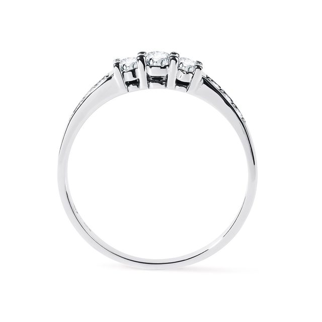 14KT WEISSGOLD RING MIT DIAMANT - VERLOBUNGSRINGE DIAMANTEN - 