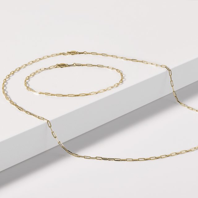 MODERNES GOLDARMBAND MIT ANKERKETTE - ARMBÄNDER AUS GELBGOLD - 