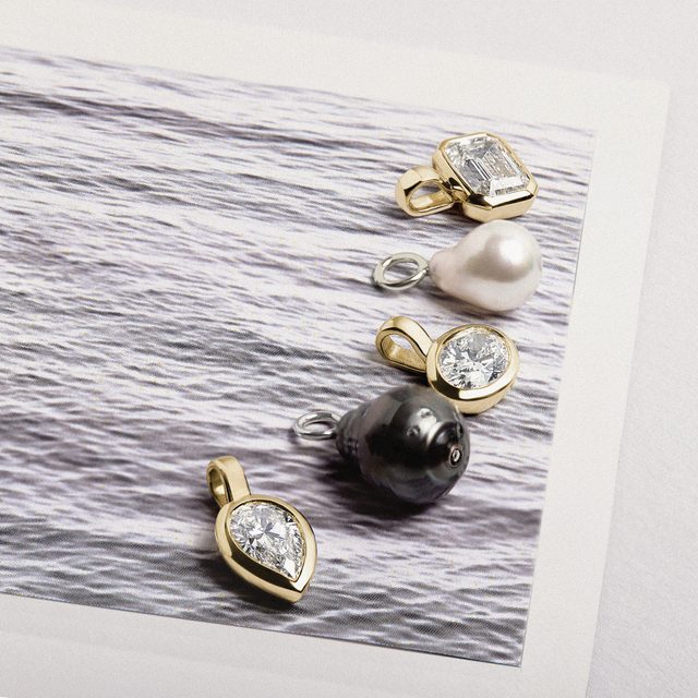 ANHÄNGER MIT OVALEM LABOR-DIAMANT IN GELBGOLD - MAGNETISCHE HALSKETTEN - 