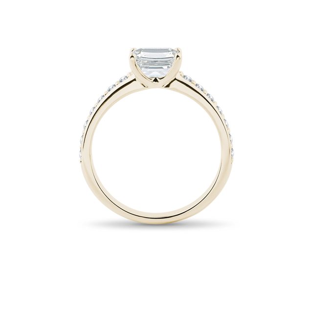 LUXUSRING MIT IM LABOR GEZÜCHTETEM DIAMANTEN IN GELBGOLD - RINGE MIT LAB GROWN DIAMANTEN - 