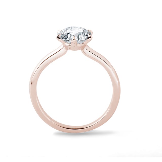 ZÁSNUBNÍ PRSTEN S LAB GROWN DIAMANTEM V RŮŽOVÉM ZLATĚ - ZÁSNUBNÍ PRSTENY S LAB GROWN DIAMANTY - 