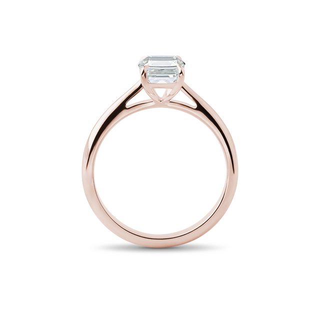 RADIANT CUT DIAMOND ENGAGEMENT RING IN ROSE GOLD - RINGS WITH LAB-GROWN DIAMONDS - 