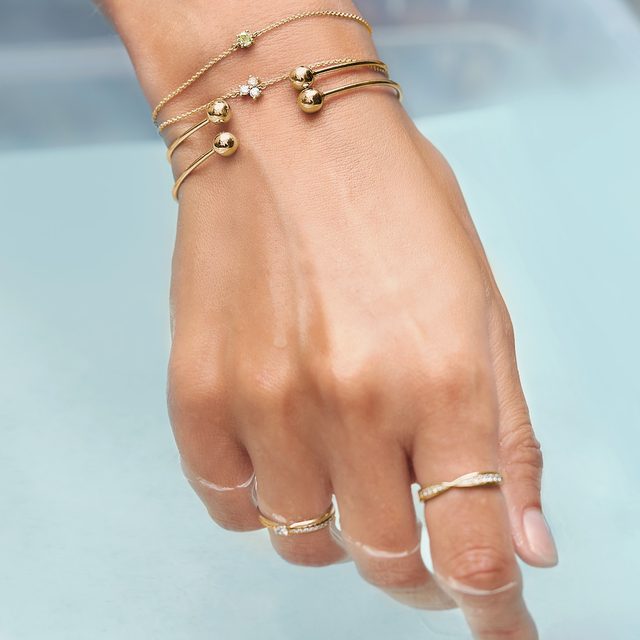 BRACELET EN OR AVEC DIAMANT JAUNE - BRACELETS AVEC DIAMANTS - 