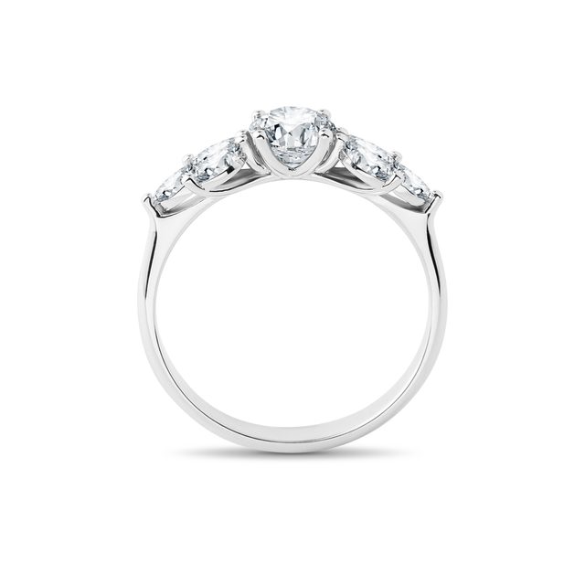 MARQUISE DIAMOND ENGAGEMENT RING IN WHITE GOLD - DIAMOND ENGAGEMENT RINGS - 