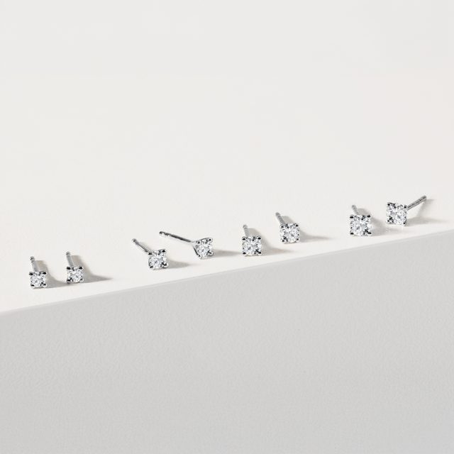 PUCES EN DIAMANT 0.1 CT - PUCES D'OREILLES EN DIAMANT - 