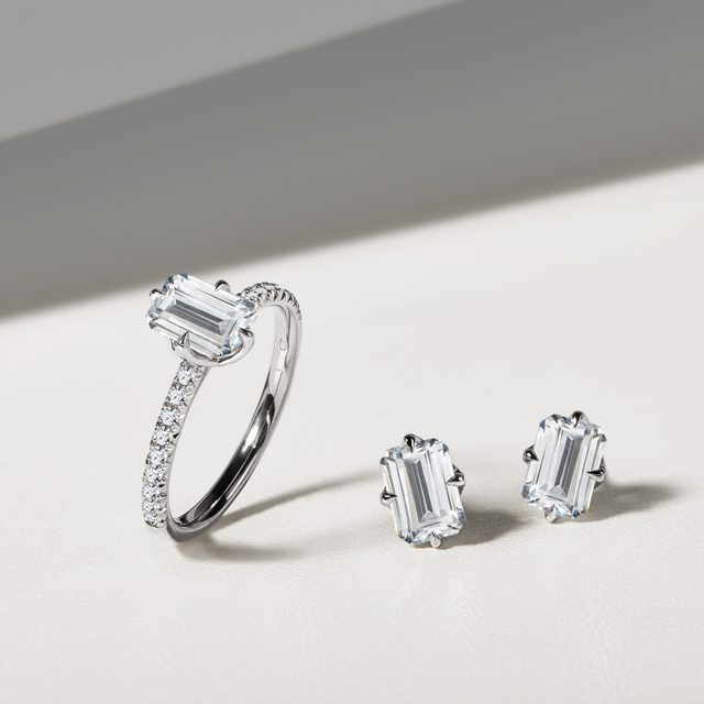 NÁUŠNICE PECKY S LAB GROWN DIAMANTY V BÍLÉM 14K ZLATĚ - DIAMANTOVÉ NÁUŠNICE PECKY - 