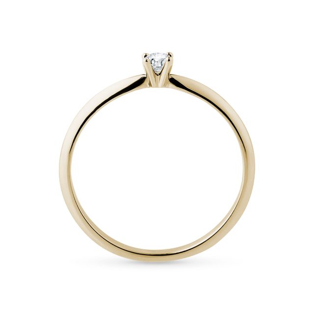 ZARTER VERLOBUNGSRING MIT DIAMANT IN GELBGOLD - VERLOBUNGSRINGE MIT BRILLANT - 
