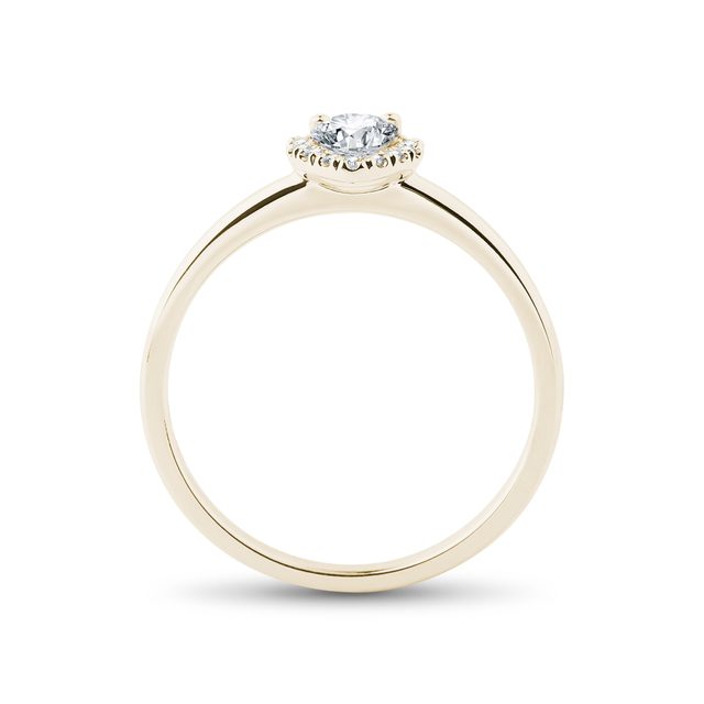 DIAMOND HEART RING IN 14K YELLOW GOLD - DIAMOND ENGAGEMENT RINGS - 