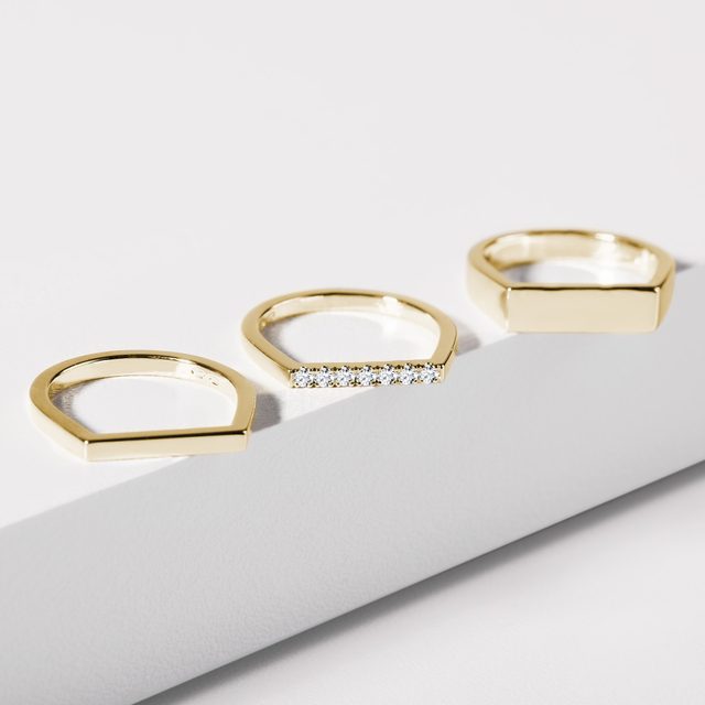 MINIMALISTISCHER KLEINER FINGER RING IN GELBGOLD - RINGE GELBGOLD - 