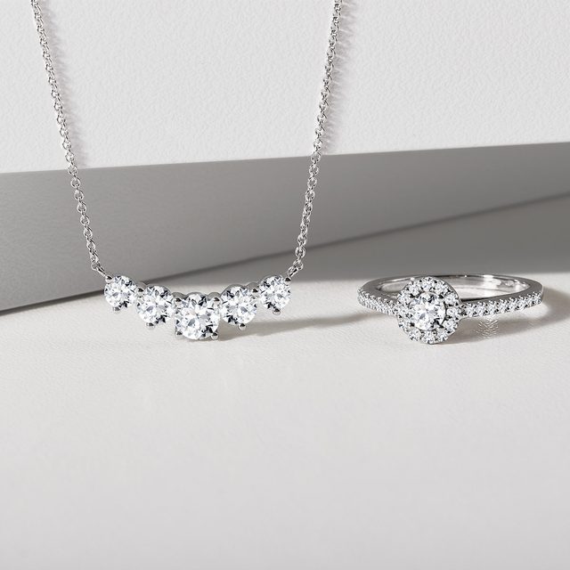 DIAMENTOWY LUKSUSOWY NASZYJNIK - NASZYJNIKI Z DIAMENTAMI - 