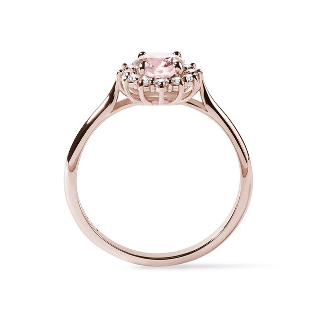 MORGANIT-RING AUS ROSÉGOLD MIT BRILLANTEN - RINGE MORGANIT - 