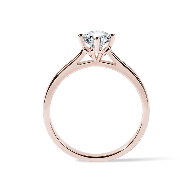ENGAGEMENT RING WITH 0.5 CT DIAMOND IN ROSE GOLD - RINGS WITH LAB-GROWN DIAMONDS - 