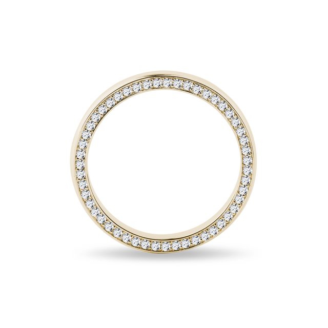 DAMEN-EHERING MIT SEITLICHEN DIAMANTEN IN GELBGOLD - TRAURINGE FÜR DAMEN - 