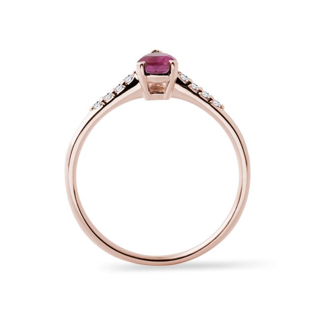 RING MIT ROSA TURMALIN UND DIAMANTEN AUS ROSÉGOLD - RINGE TURMALIN - 