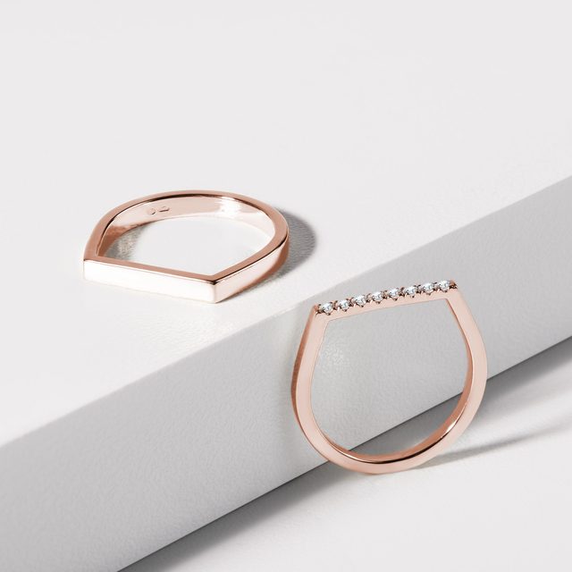 ROSEGOLDENER RING MIT GLATTER OBERFLÄCHE - RINGE ROSÉGOLD - 