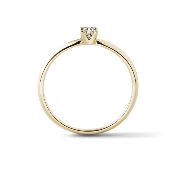 ZÁSNUBNÍ PRSTEN S CHAMPAGNE DIAMANTEM VE ŽLUTÉM ZLATĚ - ZÁSNUBNÍ PRSTENY S BAREVNÝM DIAMANTEM - 