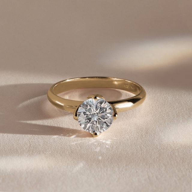 BAGUE EN OR AVEC DIAMANT DE SYNTHÈSE 1 CARAT - BAGUES AVEC DIAMANTS DE SYNTHÈSE - 