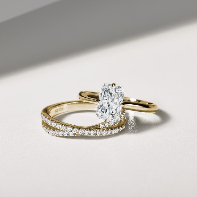 RADIANT CUT LAB GROWN DIAMOND RING IN YELLOW GOLD - RINGS WITH LAB-GROWN DIAMONDS - 
