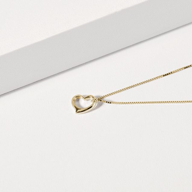 GOLD HEART PENDANT - PENDANTS - 