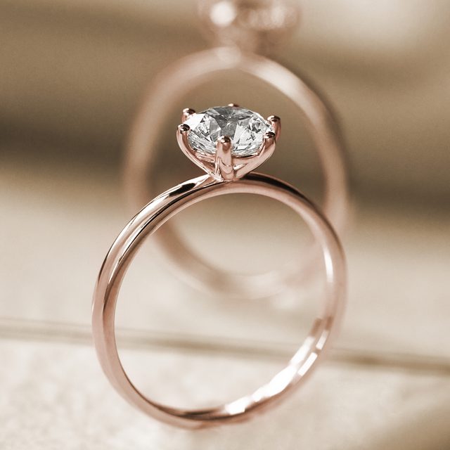 VERLOBUNGSRING MIT 1CT DIAMANTEN IN ROSÉGOLD - RINGE MIT LAB GROWN DIAMANTEN - 