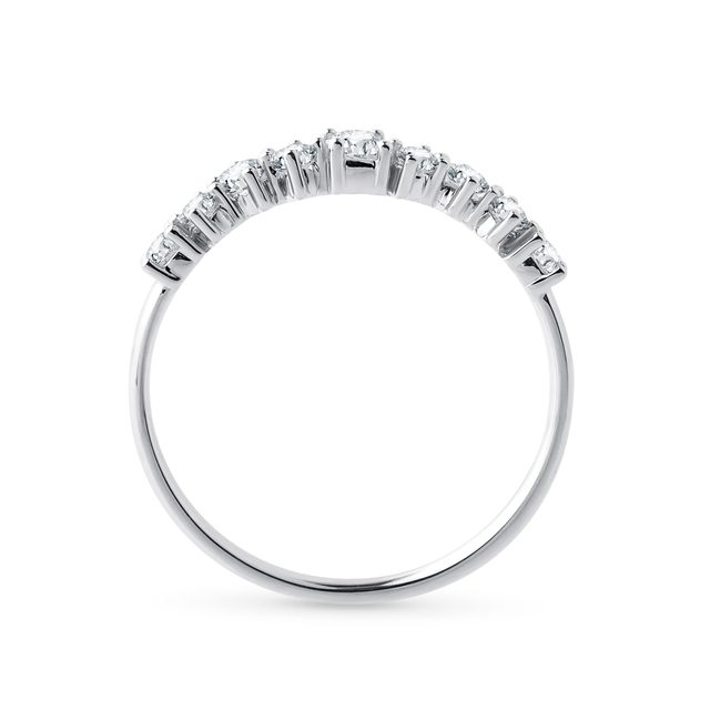 MODERN DIAMOND RING IN WHITE GOLD - WOMEN'S WEDDING RINGS - 