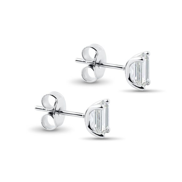 WEISSGOLDENE OHRSTECKER MIT IM LABOR GEZÜCHTETEN DIAMANTEN - OHRSTECKER DIAMANT - 