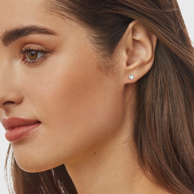 LUXURIÖSE 1CT DIAMANTOHRRINGE IN ROSÉGOLD - OHRSTECKER DIAMANT - 