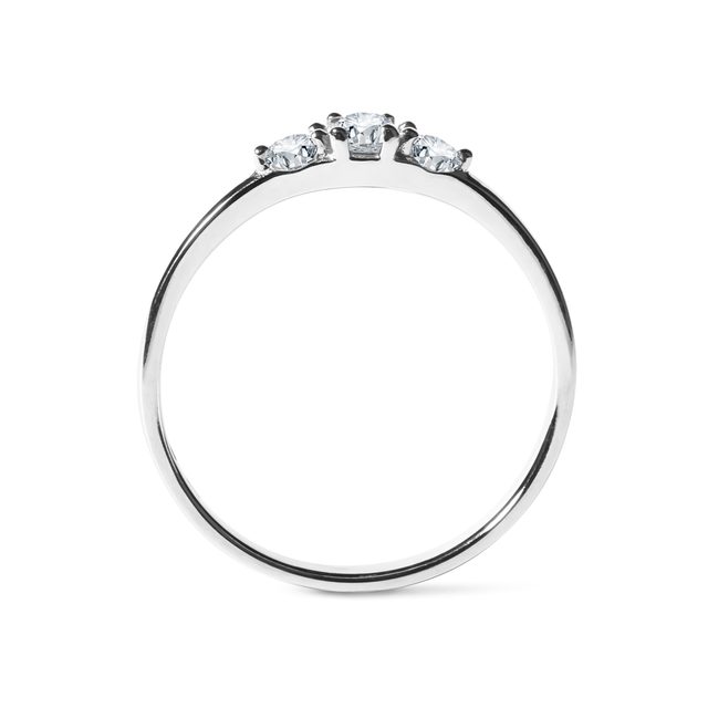 WHITE GOLD BRILLIANT ENGAGEMENT RING - DIAMOND ENGAGEMENT RINGS - 