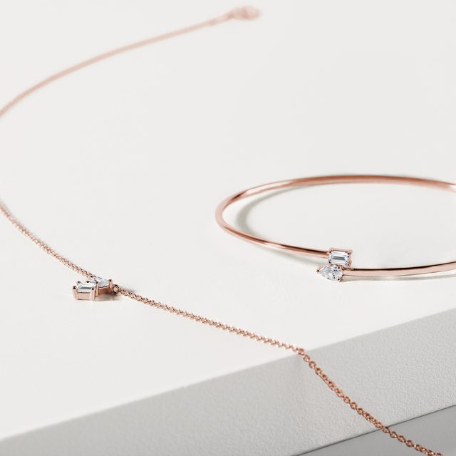 FLEXI-ARMBAND MIT DIAMANTEN IN 14K ROSÉGOLD - ARMSPANGEN - 