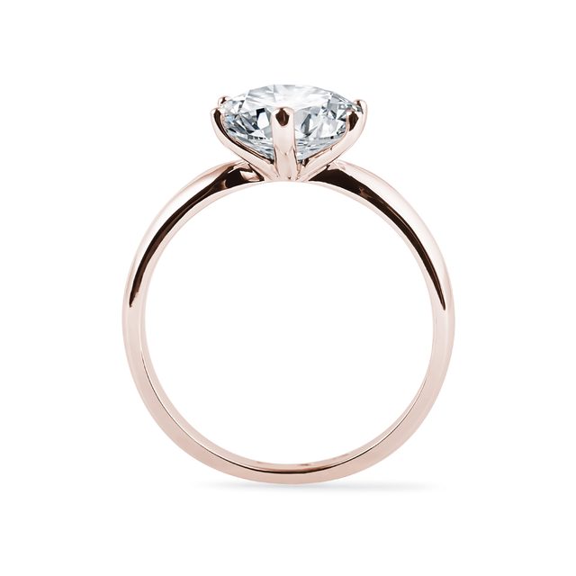 VERLOBUNGSRING AUS ROSÉGOLD MIT 1 CT DIAMANT - VERLOBUNGSRINGE MIT BRILLANT - 