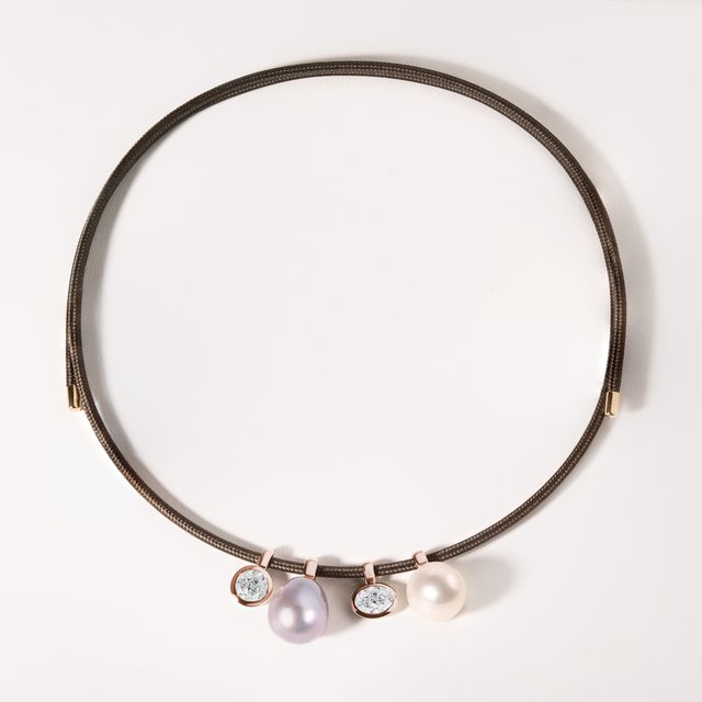 WANDELBARE MAGNETKETTE IN KHAKI - MAGNETISCHE KORDELN - 
