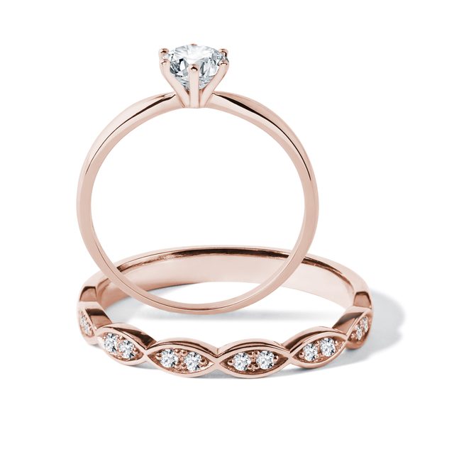 VERLOBUNGS- UND EHERING IN ROSÉGOLD - TRAURING- UND VERLOBUNGSSETS - 